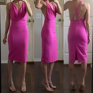 Fashion Nova Pink Midi Dress